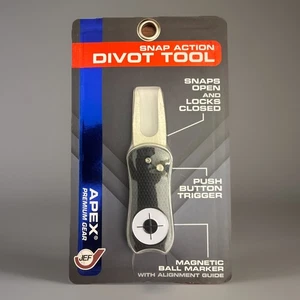 Neu Jef World of Golf Apex Snap Action Divot Tool schwarz - Bild 1 von 2