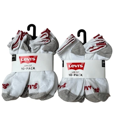 Levi's Niños Niños Corte Bajo 20 Pares Calcetines Talla M Zapato Talla 5-7Y Nuevo Con Etiquetas Foto 1 de 4