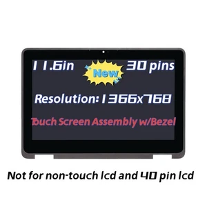 11.6" HD Lcd Touch Screen w/ Bezel for Dell Chromebook 3110 2-in-1 Laptops 6MN9F - Picture 1 of 5
