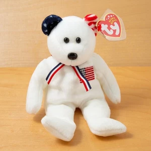 Peluche America the Bear 6" - Ty Beanie Babies (retirado) MWMT - NUEVO STOCK ANTIGUO 2002 - Imagen 1 de 6