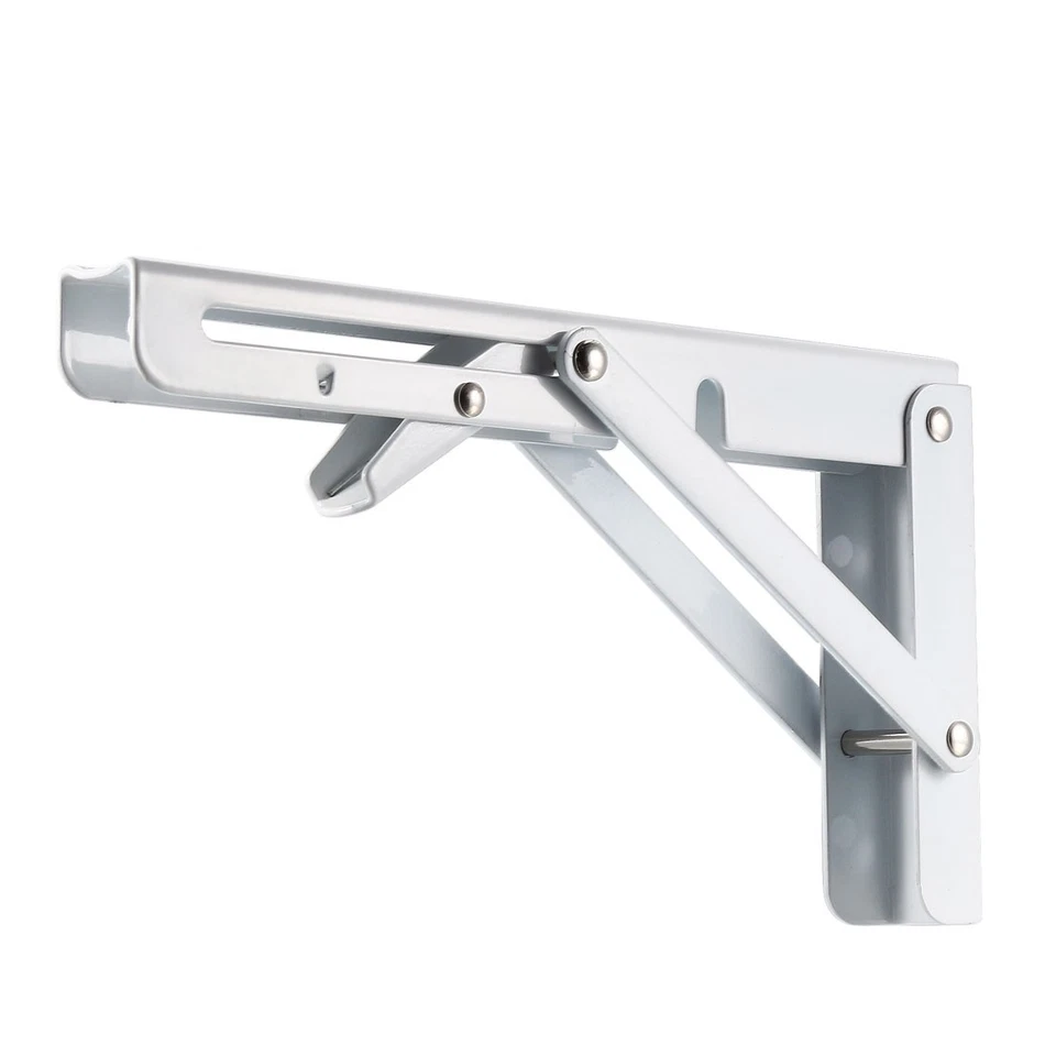 Folding Bracket 8" 200mm Shelf Table Desk Wall Mounted Support Long Release Arm - Bild 1 von 4