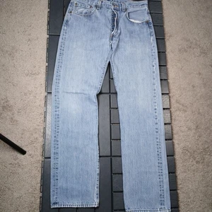 Vintage Levis 501 Jeans Herren 32x34 Blau Denim Hose Button Fly Faded Thrashed JD124 - Bild 1 von 14