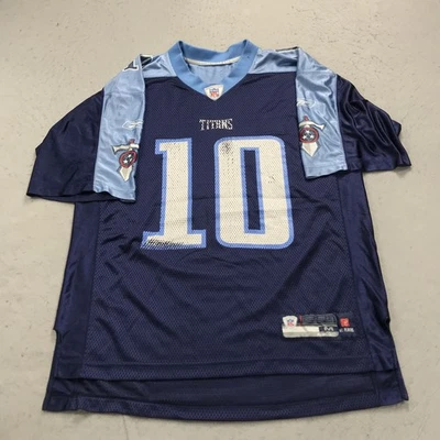Tennessee Titans Jersey Mens Medium Blue NFL Reebok On Field Vince Young #10 NFL - Image 1 of 4