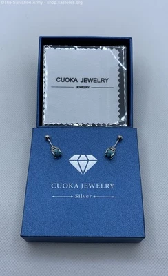 Aretes Cuoka de plata de ley 925 turquesa - 2,3 g Foto 1 de 4