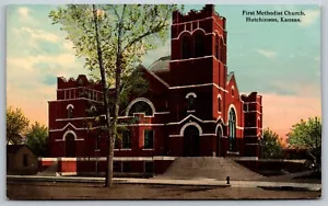 Postcard First Methodist Church Hutchinson Kansas *8439 - Picture 1 of 2