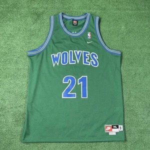 Kevin Garnett Minnesota Timberwolves NBA Basketball Rookie Jersey Nike Sewn XL - Picture 1 of 7