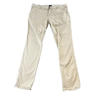 Chinos Armani Para Hombre W40 L36 Calce Ajustado Beige Lavado Ligero Elástico Verano - Imagen 1 de 16