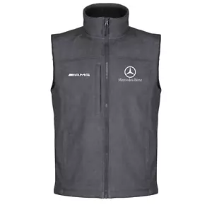 MERCEDES BENZ AMG Mens Softshell Lightweight Bodywarmer Gilet Vest Jacket Grey - Picture 1 of 2