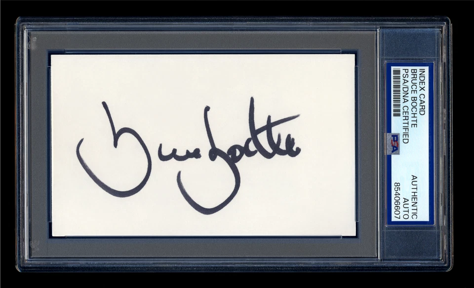 BRUCE BOCHTE SIGNED MINT INDEX CARD PSA/DNA SEATTLE MARINERS 1979 AL ALL STAR - Image 1 of 1