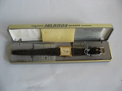 Винтажные новые в коробке кварцевые мужские часы Helbros новая традиция логотип G клуб четверть века - Изображение 1 из 4