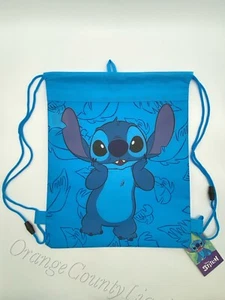 Disney Stitch Non Woven Sling Bag Blue Tote Drawstring Party Gift Favor Kids bag - Picture 1 of 17