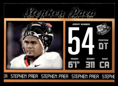 Stephen Paea 2011 Press Pass Card #34 Oregon State Beavers - Image 1 of 2
