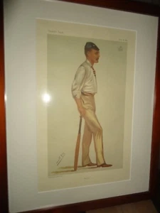 Litografía Kent Enmarcada Vincent Brooks Day & Son de Vanity Fair Cricket 1881 Kent - Imagen 1 de 4