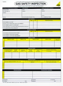 ENGINEER GAS SAFETY CHECK INSPECTION CERTIFICATE REPORT SHEET PAD 50 SET BOOK - Picture 1 of 12