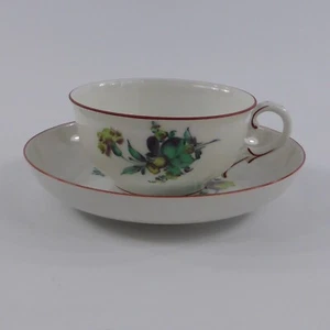 Taza de té de porcelana Nymphenburg con platillo motivo de pintura floral 09 - Imagen 1 de 8
