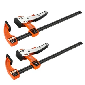 2 Pack 12-inch Bar Clamp Set Quick Release Gear Clamp with 600 lbs Load Limit US - Picture 1 of 9