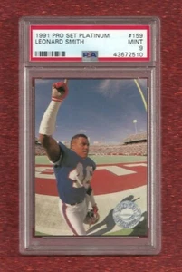 1991 PRO SET PLATINUM #159 LEONARD SMITH PSA 9 MINT POP 1 BILLS - Picture 1 of 1
