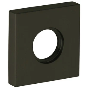 PAIR OF BALDWIN ESTATE ROSE 5056 190 2" SQUARE SATIN BLACK 5056190 ROSETTE - Picture 1 of 2