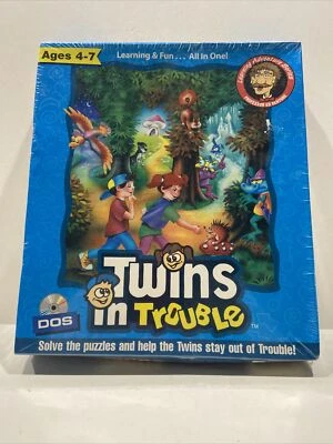 Twins in Trouble DOS PC 1994 Learning Adventure Series Professor Ed Venture NEW - Image 1 of 4