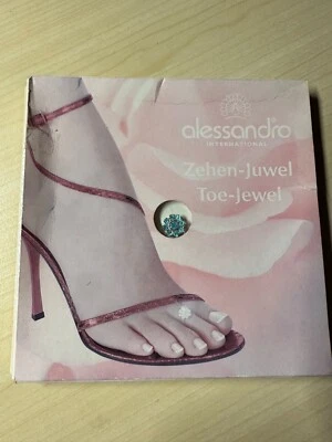 Alessandro 2 x Ring ZEHEN Juwel Fußschmuck pink und blau -Unbenutzt - - Bild 1 von 4