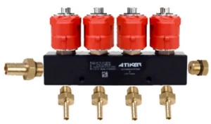 Nuevo Valtek Tipo 30 ATIKER Lpg-Cng Inyector Rail 4 Cilindro Inyectores 3 Ohm - Imagen 1 de 3