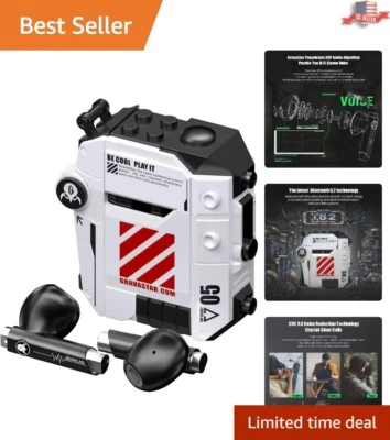 蓝牙耳机带 4 个 RGB 灯 - 40H 播放 - ENC 用于清晰通话 — 第 1/4 张图片