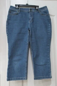 Capris women 8 petite denim pants Style & Co cotton / spandex jeans preowned - Picture 1 of 7