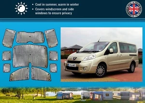 Thermal Blinds for Peugeot Expert Tepee 07-16 Campervan Full Set - Picture 1 of 25