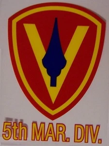 Window Bumper Sticker Military Marine 5th Fifth Division NEW Decal - Picture 1 of 1