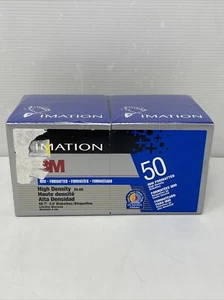 PACK SCELLÉ 50 disquettes Imation 2HD 3M 3,5" 1,44 Mo formatées IBM - Photo 1/6