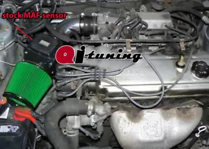 BLACK GREEN Air Intake Kit For 1994-1998 Mitsubishi Galant 2.4L L4 DE ES GS LS S - Foto 1 di 1