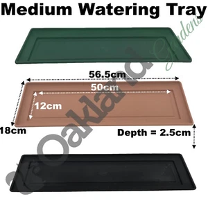 Medium Watering Tray Windowsill Plant Pot Planter Saucer Water Drip Base Trays - Picture 1 of 16