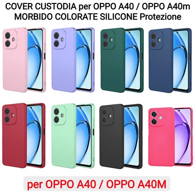 OBASTYLE COVER CUSTODIA per OPPO A40 / OPPO A40m MORBIDO COLORATE SILICONE Protezione