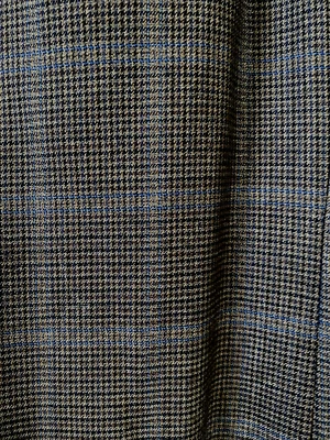 JOHN W NORDSTROM Loro Piana Brown Blue Houndstooth Plaid Blazer 40L Sport Coat - Image 1 of 4