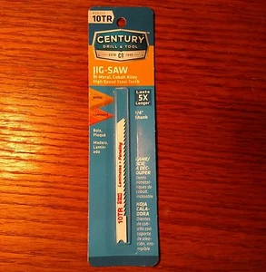 Reverse Tooth Cobalt Bimetal Jigsaw Blade 10 TPI Century 06200 3 1/8" - Picture 1 of 2