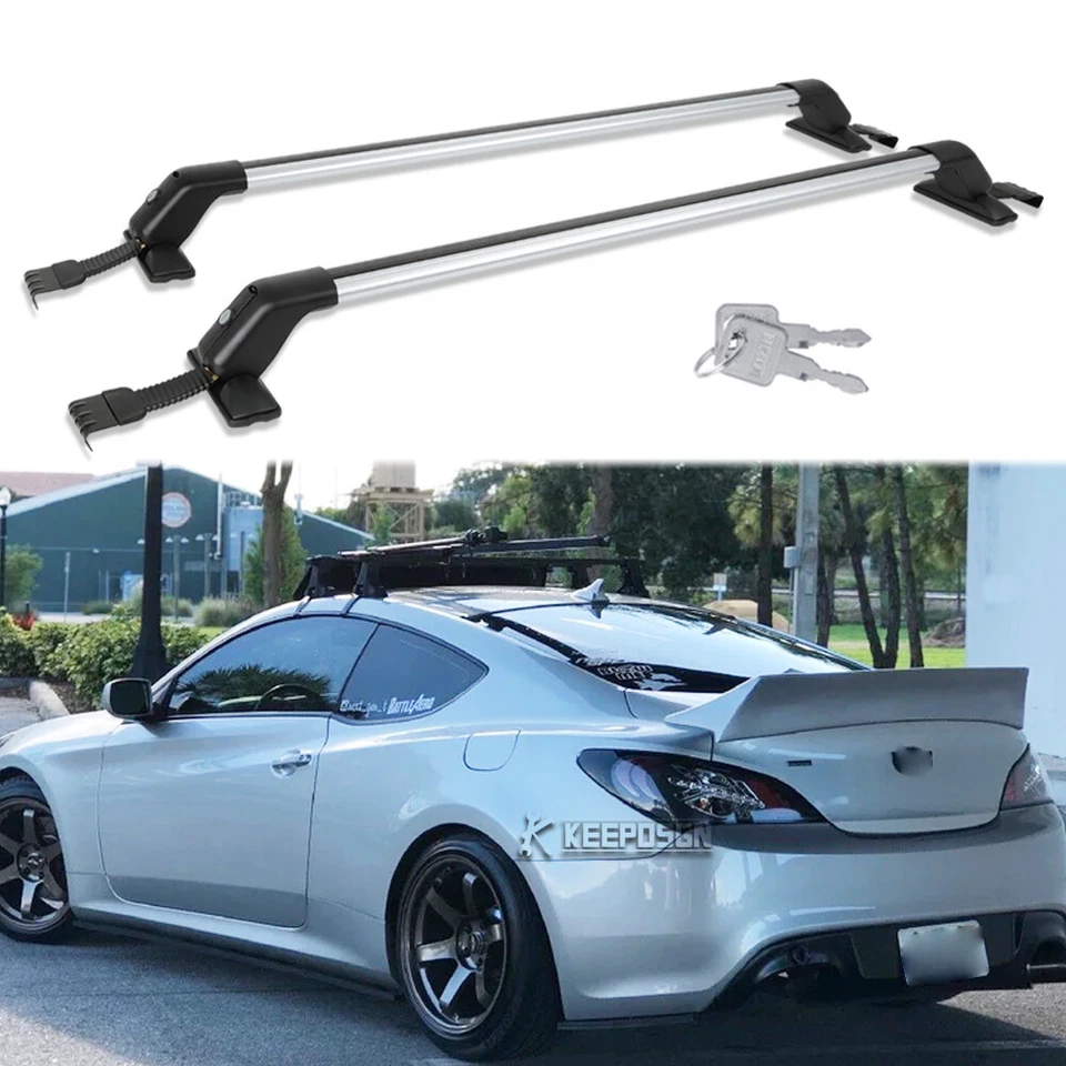 Par de barras transversales de techo desnudas portaequipajes de carga para Hyundai Genesis cupé Foto 1 de 4