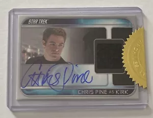 Star Trek Into Darkness Chris Pine as Kirk Auto Costume Card /250- SIGNED rare - Picture 1 of 2