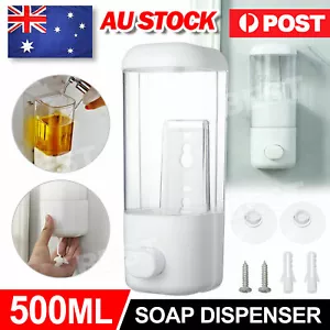 500ml Soap Dispenser Wall Mount Hand Wash Shampoo Shower Liquid Container Manual - Picture 1 of 9