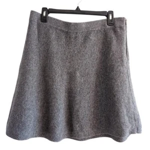Tahari Gray Wool Blend Knit A-Line Skirt Size Large - Imagen 1 de 13