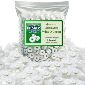Caramelo salvavidas envuelto individualmente como nuevo - 2 lb Wintergreen, Pepomint, naranja - Imagen 1 de 10