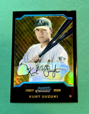 Курт Судзуки 2004 Bowman Chrome ЗОЛОТИСТАЯ ПЕРЕЛИВАЮЩАЯСЯ КАРТОЧКА /50 BDP39 1-й год RC ДЕБЮТАНТ - Изображение 1 из 2