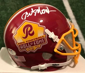 Art Monk Custom Hall of Fame Signed Burgundy Mini Helmet Redskins Legend 2 COA - Picture 1 of 4
