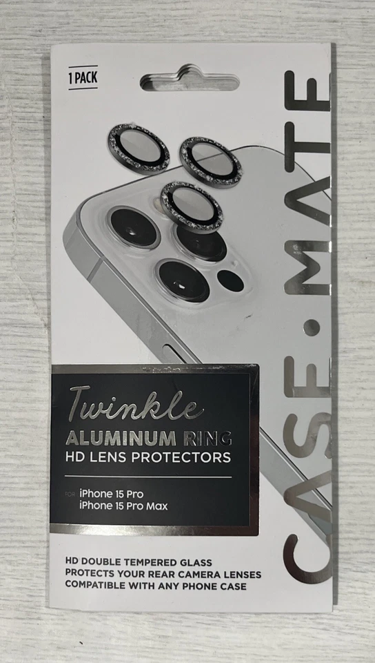 Case-Mate Apple iPhone 15 Pro/15 Pro Max Aluminum Ring HD Camera Lens Protector - Image 1 of 1
