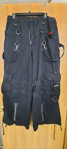 1990s Daang Goodman Tripp NYC Pants Jeans Medium 30 Inseam Emo Straps Zippers - Picture 1 of 14