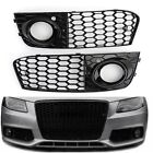 Pair Honeycomb Mesh Fog Light Open Vent Grill Intake For Audi A4 B8 2009-2012 Au