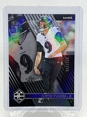 2023 Limited Silver Spotlight #8 Justin Tucker 047/150 Baltimore Ravens - Image 1 of 2