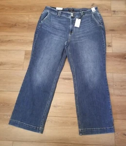 NWT Judy Blue Womens Plus Sz 24W High Waist Trouser Wide Leg Jeans Stretch Denim - Picture 1 of 12