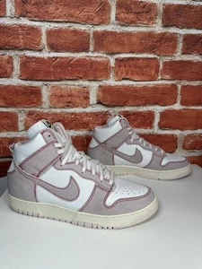 Herren Nike Dunk High 1985 Barely Rose Pink Summit White Denim Uk 9 Eu 44 Leder - Bild 1 von 9
