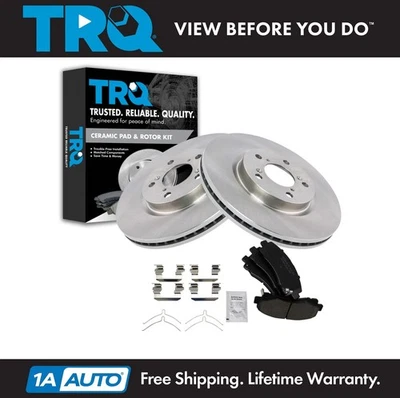 Kit de pastillas de freno delanteras y rotor TRQ rotor de freno para Acura TL 2009-2014 Foto 1 de 4