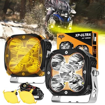 2x AUXBEAM 4.5" LED Pods Luz de Conducción Hyper Spot Beam Focos para Motocicleta Foto 1 de 4